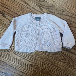 Baby Gap Pale Pink Knit Cardigan, 12 Months